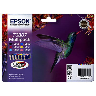 Epson Hummingbird T0807 Inkjet Cartridge Multipack